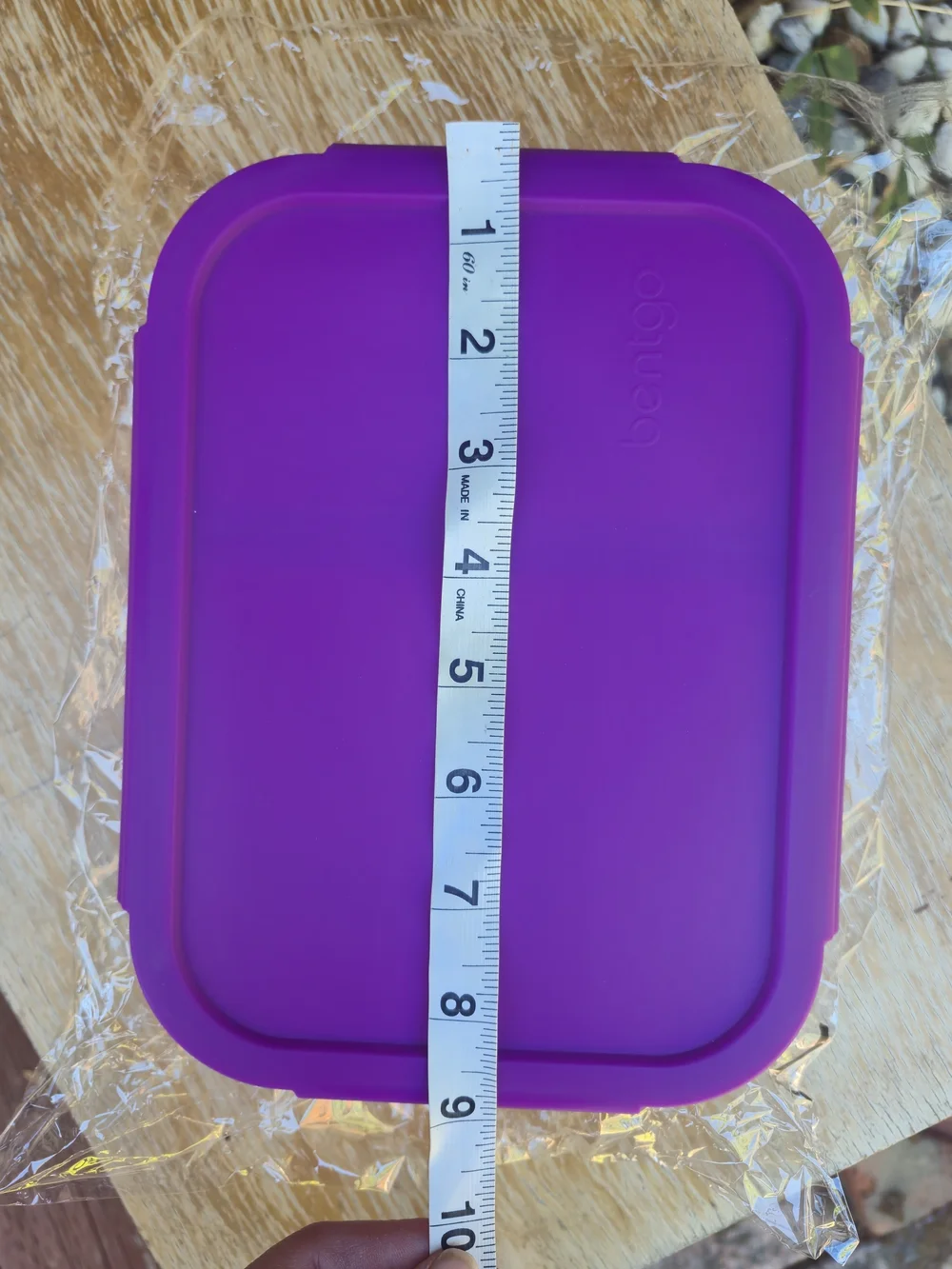 Bentgo Glass 3-Compartment Meal Container with Purple Lid